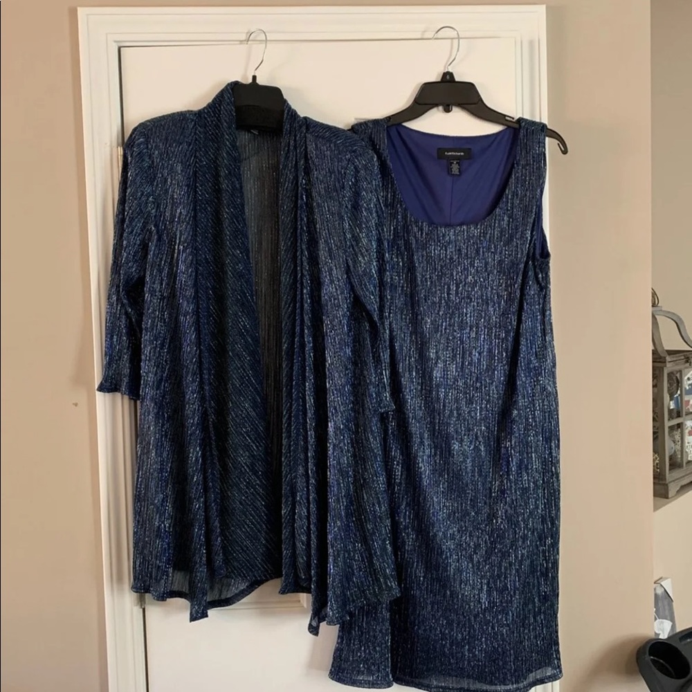 Blue special even dress and cover!